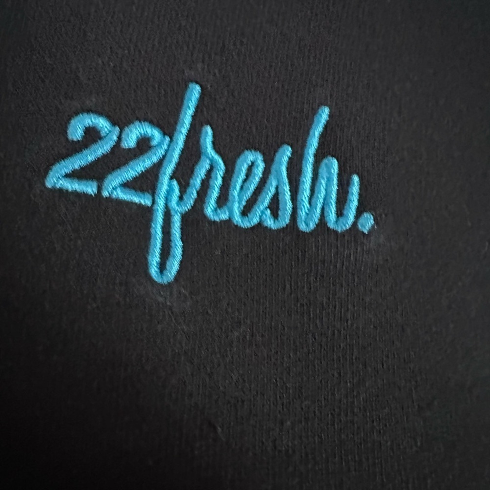 22 fresh Black Hoodie with Blue Accents (Canadian made) - Picture 2 of 6